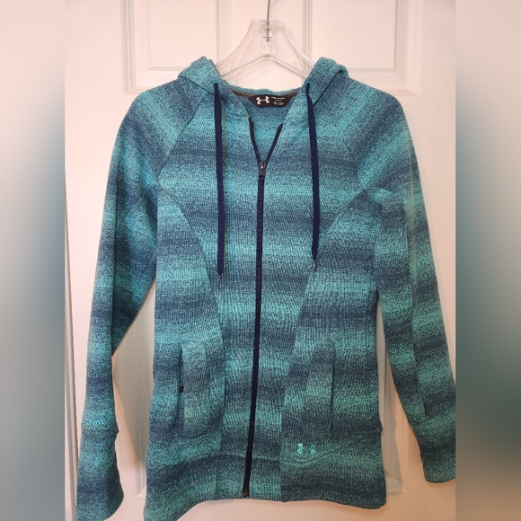 Under Armour Jackets & Blazers - Under Armour Storm Full Zip Hoodie Womens Size XS Long Teal  Sweater